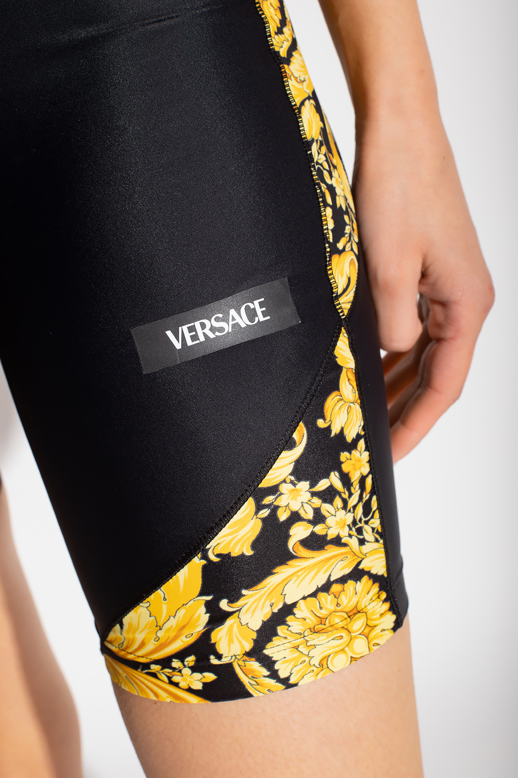 Black Cropped leggings Versace Jeans DP268B BS0030D PTD